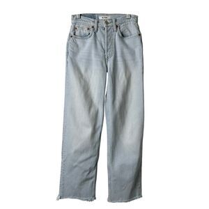 RE/DONE 70s Stove Pipe Straight Leg Jeans Icy Blue Womens Size 25